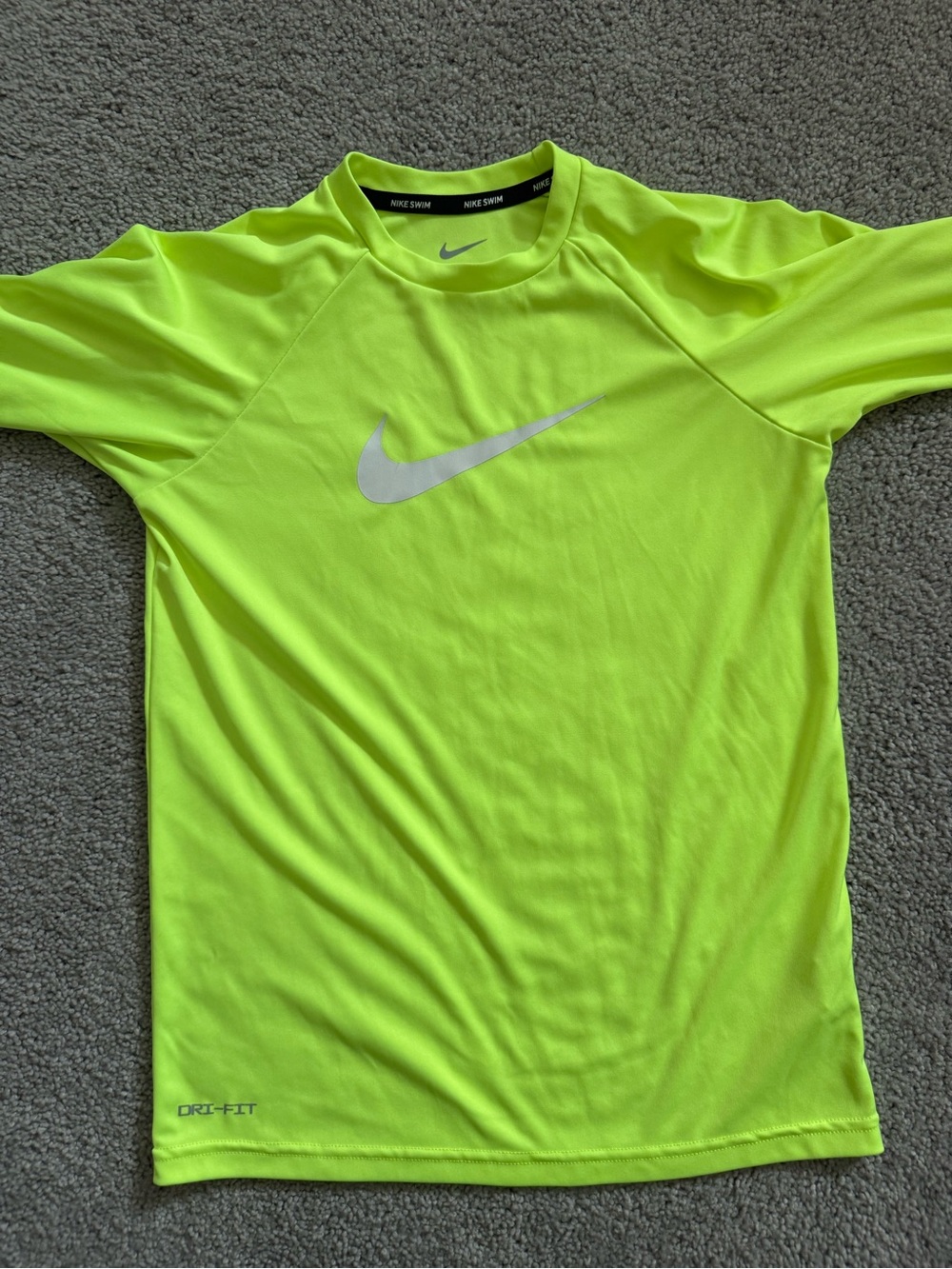 Nike Neon Yellow Dri-FIT Swim Shirt
